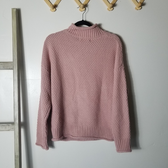 TECREW PINK MOCK SWEATER SIZE MEDIUM - Picture 2 of 10